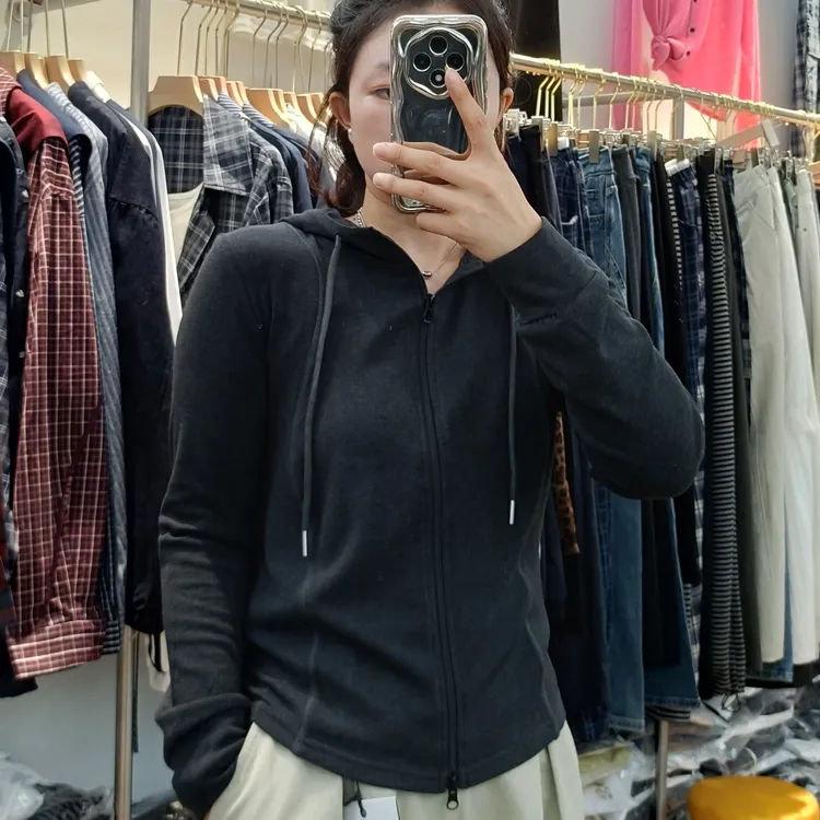 2025秋冬新品韩系小蛮腰纯色精品羊绒修身短款外套