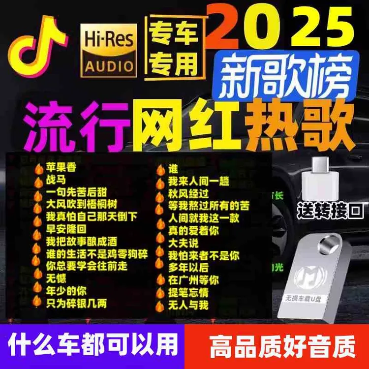 车载u盘歌曲2025新款无损音乐高品质汽车网红dj柏林之声音响优盘