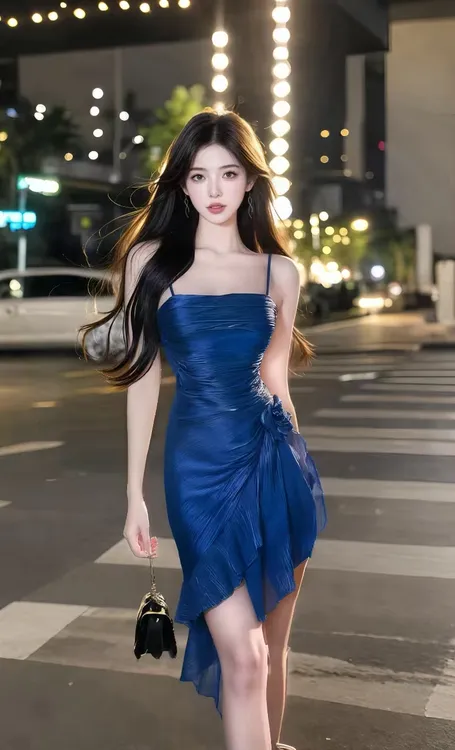 法式优雅气质名媛气质公主裙修身显瘦包臀鱼尾裙吊带连衣裙森系女