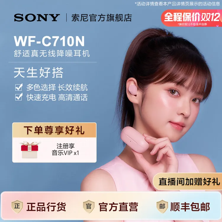 Sony/索尼WF-C710N 休闲舒适真无线降噪耳机