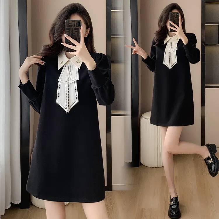 欧货高级感气质连衣裙女2025春秋新款洋气显瘦超好看裙子