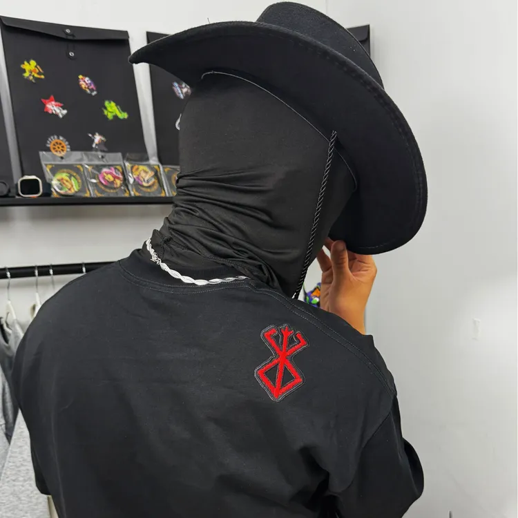 烙印3d立体刺绣t恤烙印图案280克100%纯棉