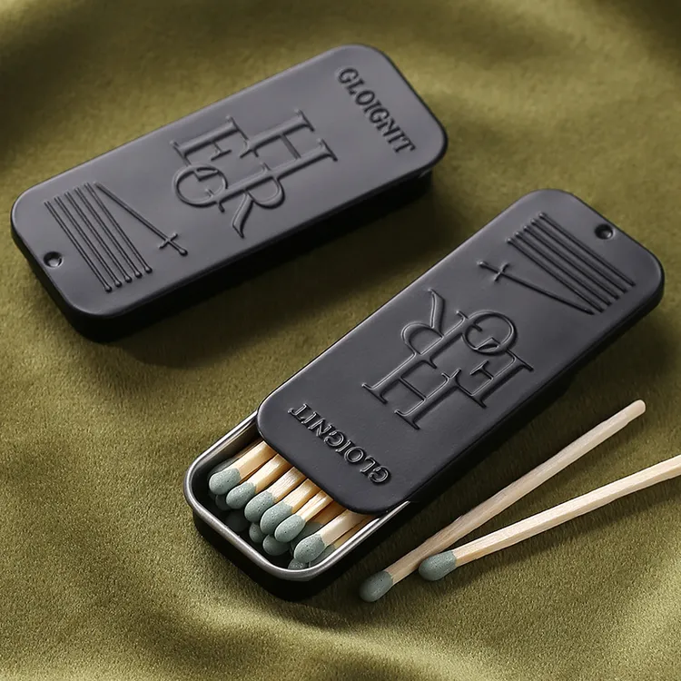 加长火柴雪茄烟斗立体浮雕马口铁火柴盒抽烟专用的香薰安全长火柴