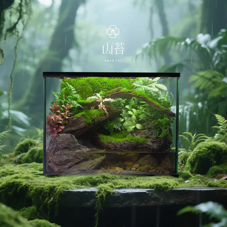 【山苔水晶微景观】懒人植物雨林缸树蛙昆虫缸成品苔藓40*28*32cm