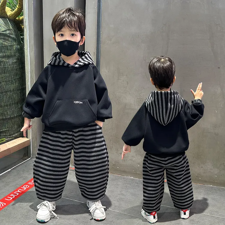 男童卫衣套装秋装2025新款酷帅洋气儿童春秋季运动宝宝男孩衣服潮