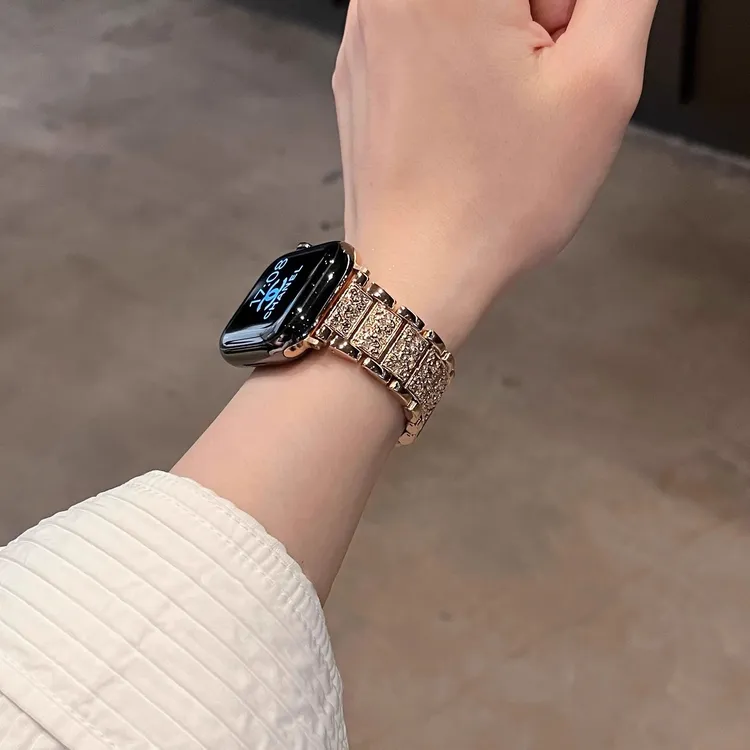 适用华为FIT系列表带加粗款fit4/3/2小香风满钻金属女生轻奢高级 