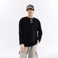 秋款简约时尚百搭纯棉纯色休闲打底单穿长袖圆领T恤C102530030101