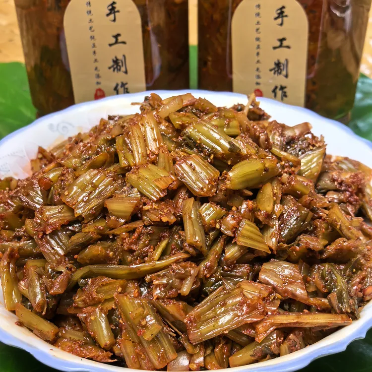 云南德宏傣族傣味碎辣腌菜 切碎辣腌菜瓶装 炒肉煮汤下饭酸咸爽口