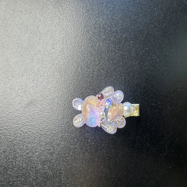 韩版粉色小兔子发夹鸭嘴夹洋气精致小兔兔发夹可爱粉粉兔