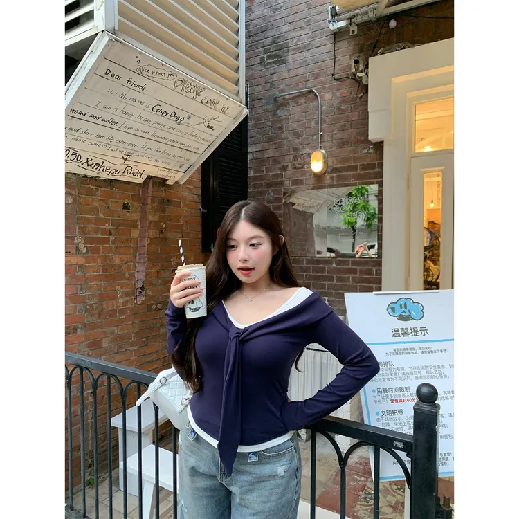 周白子 9/8 20:00 新品【蓝莓Tee】微胖修身显瘦T恤女上衣ZTTQ1772