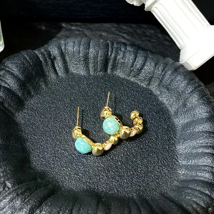 钛钢耳饰 钛钢耳饰 LARVINA法式复古百搭耳环