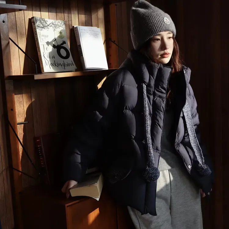 HELA AOMI “小毛球.羊毛版”90白鸭绒软感抽绳羽绒服CY5DC67213