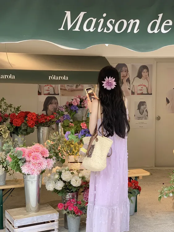 【雅乔定制】夏日序幕 立体小花少女感宽松吊带连衣裙DYYK-25052419