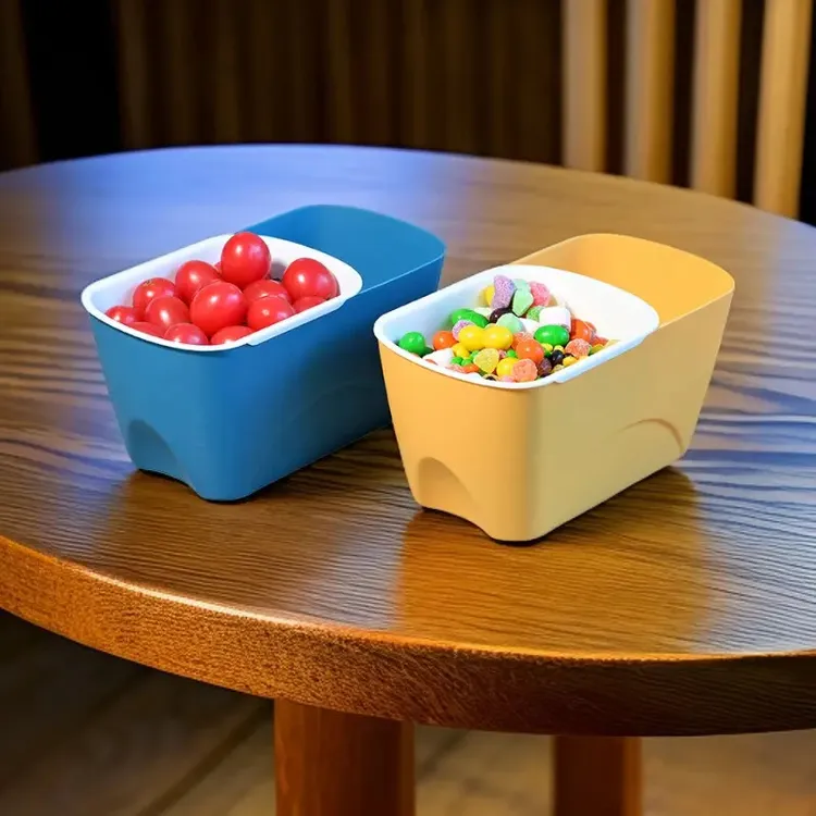 家用瓜子盒嗑瓜子水果盘收纳筐客厅零食干果盘创意双层沥收纳盒子