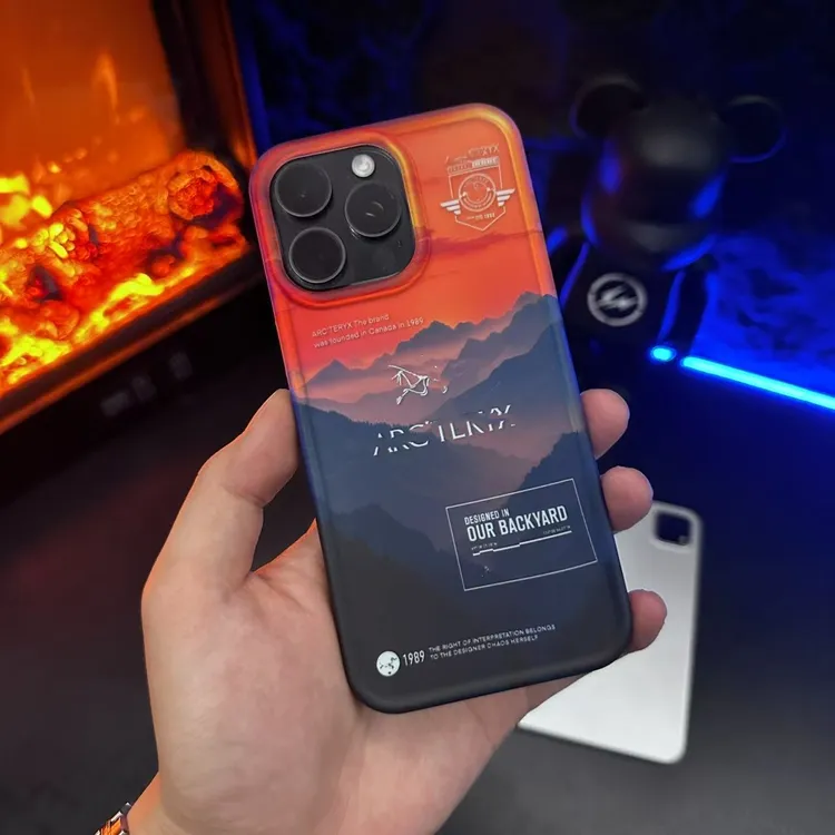 户外潮牌雪山鸟镭射IMD双层iPhone17promax手机壳16适用苹果15/14