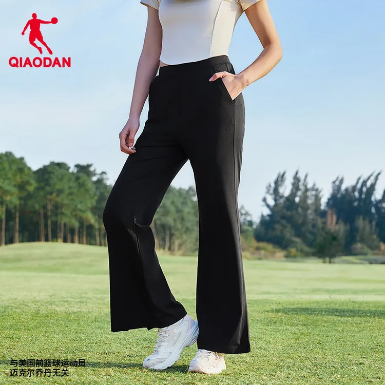 乔丹运动长裤女2025夏季新款女士透气休闲针织卫裤户外运动跑步裤