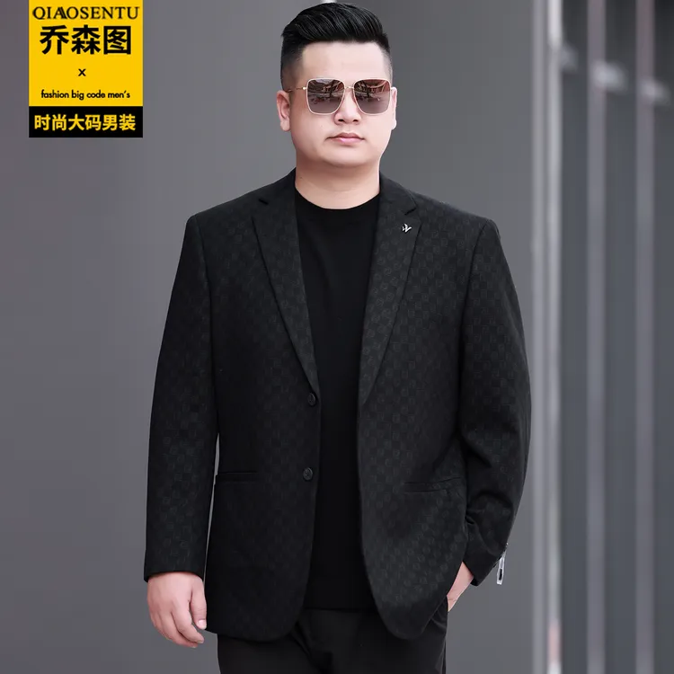 特大码男士西服加肥加大西装300斤胖子秋冬外套肥佬商务休闲单西