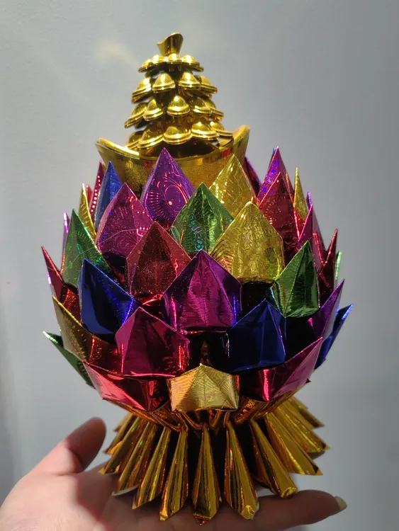 五彩菠萝金山DIY材料包纸张尺寸12✖️15cm送教程
