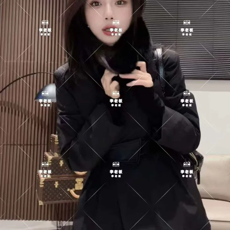 2025圣诞新款轻薄收腰显瘦腰带羽绒服外套（衣长73左右）