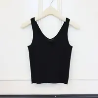 2509043【壁虎姐】GECKO新款 黑色U领双穿极简宽松无袖背心