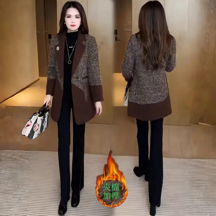 加棉加厚风衣外套女2025秋冬季新款时尚洋气质显瘦中长款修身大衣