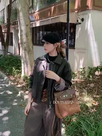  〖蕙子严选〗HT 8Y805新款百搭皮衣外套