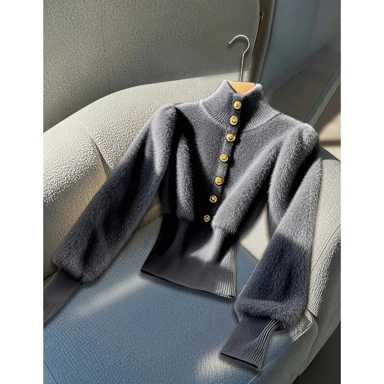 【现货】圣诞新年毛衣冬季爆款时髦名媛高级气质收腰小香风针织上衣