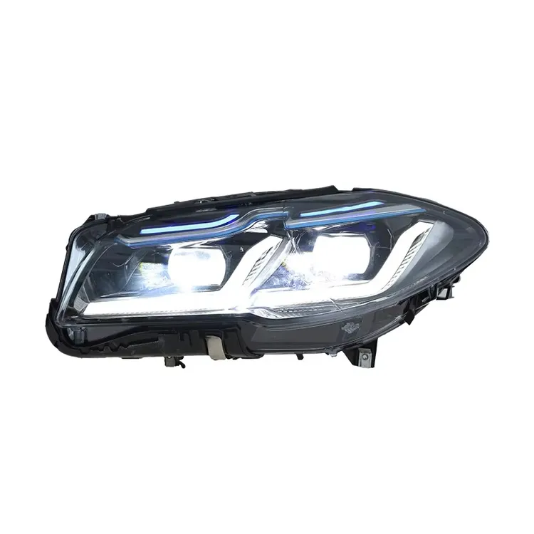 11-17款宝马5系F10大灯总成改装F18LED日行灯双光透镜 1对灯价格