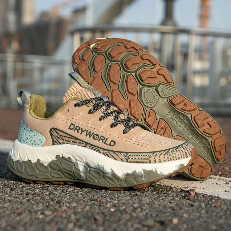 DRYWORLD巨沃德2025新款男女厚底缓震运动鞋轻便透气跑步鞋休闲鞋