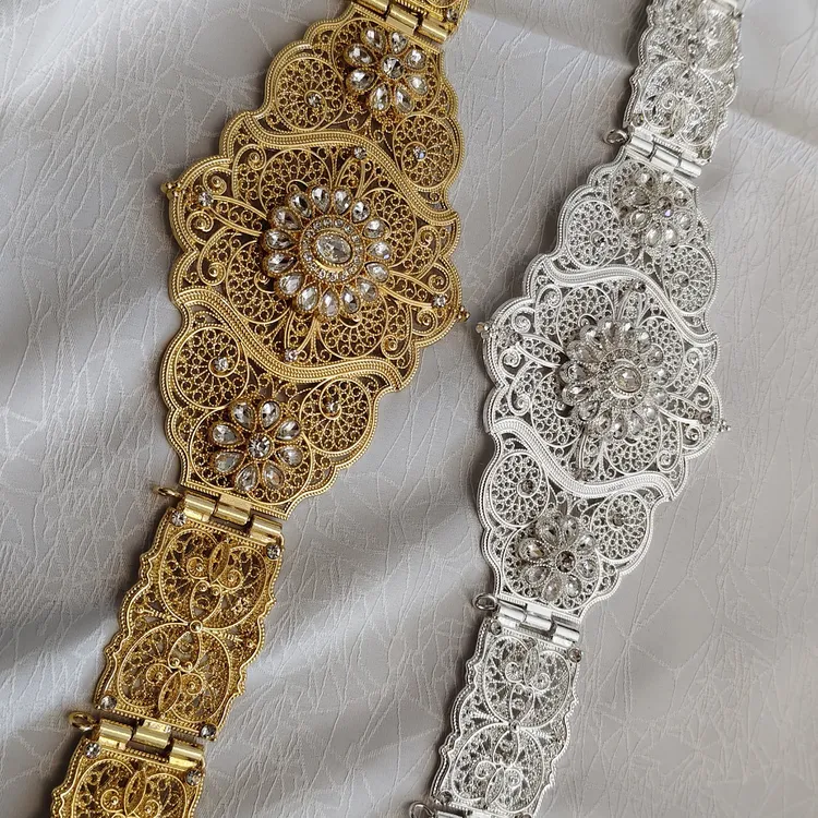 蒙古袍腰链时尚2025复古百搭女士金色气质腰带（长度可以调）