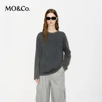 【赵老板专属】MOCO长袖T恤冬洗水脏旧风格圆领厚实棉质MBD4TEE008