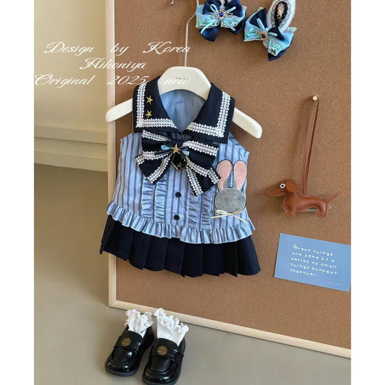 【朱迪警官】二Hihoniya~2025夏季宝宝卡通兔子警官轻薄透气套装