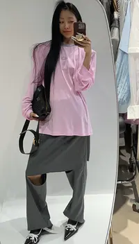 VIVISPLENDID20861#帅气复古圆领超大T恤