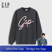 【成毅代言】Gap男女装2025秋季新款抓绒印花logo休闲卫衣788465