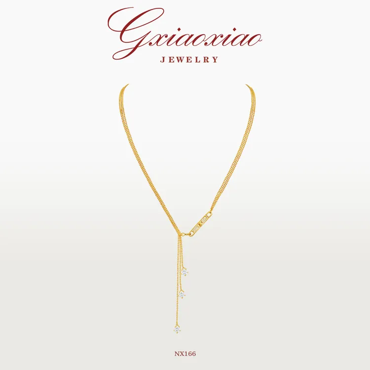 G XIAOXIAO 镀K金 法式高级设计款轻奢百搭项链 NX166 NX215