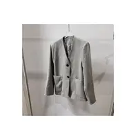 自留的韩单简约尼料西装