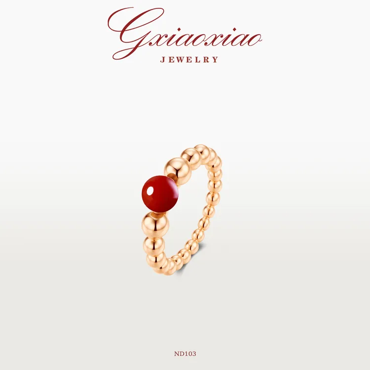 G XIAOXIAO戒指 气质时尚精致百搭圆珠戒指 ND102 ND103