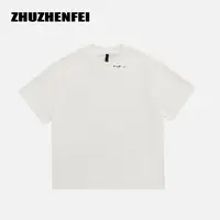 ZZF WANG |100棉宽松极简百搭螺纹领纯色T恤 ZW652002