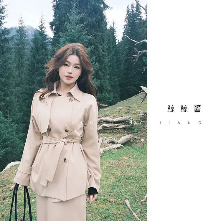 ZOZ鲸鲸酱【风际漫行】风衣女春秋季2025年新款英伦风休闲气质外套