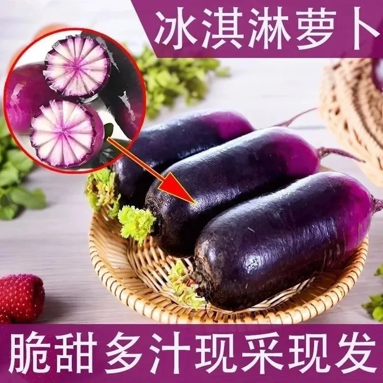 冰淇淋萝卜 山东潍坊冰激凌水果萝卜甜脆多汁新鲜爽口商品图