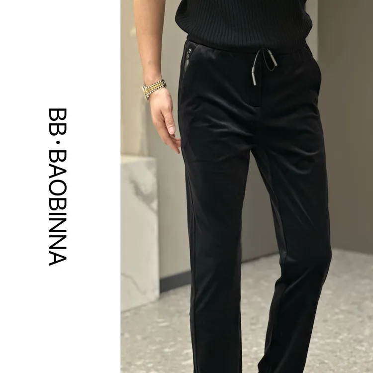 小野· 男装 | 顶奢丝绒 "立体剪裁" 轻奢绅士百搭休闲裤9940-1