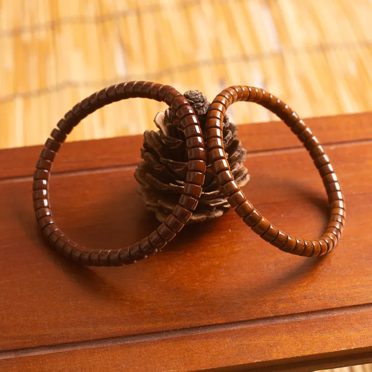 紫金鼠精品实心鼠尖药片单圈文玩手串