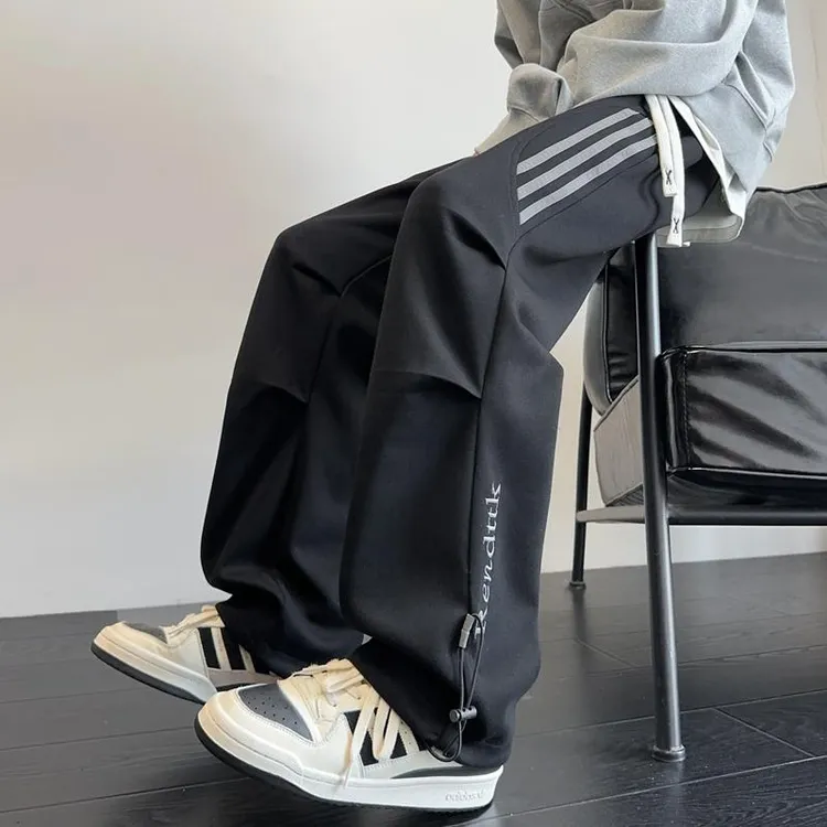 男童中大童秋冬装运动裤2025新款加绒裤子男孩冬季宽松儿童裤子潮