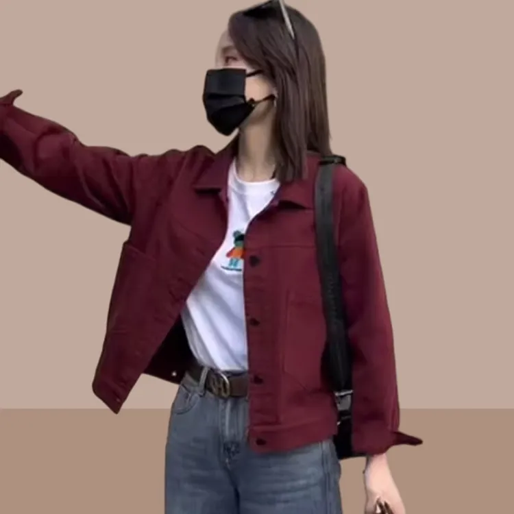 短款牛仔女士短外套春秋新款2025爆款小个子休闲小众薄款夹克上衣