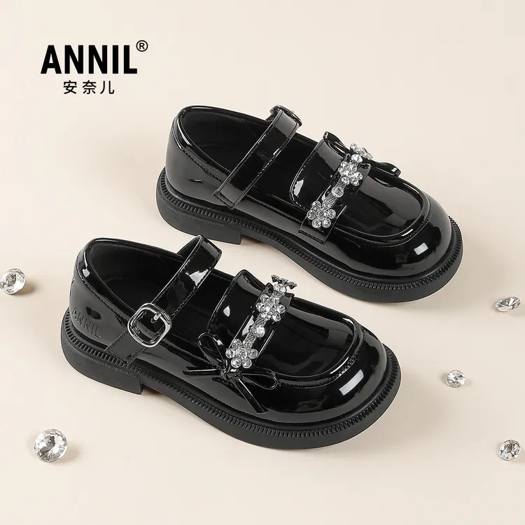 ANNIL/安奈儿2025潮款儿童鞋软底新款秋季休闲英伦风女童校园皮鞋