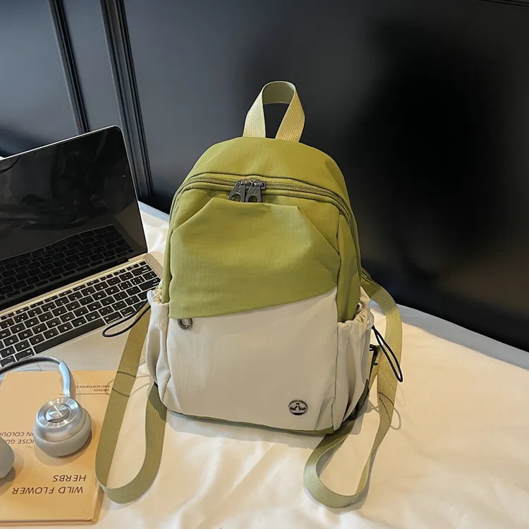 2025时尚轻便防盗公主风单根撞色双肩包学生女士ins双肩包女