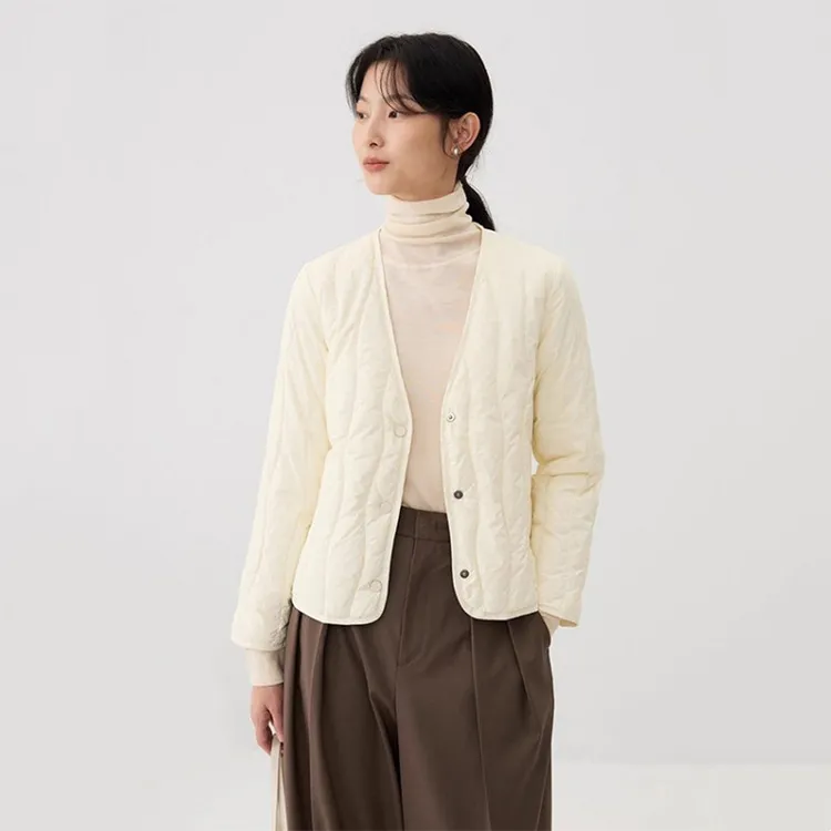 2026年新款春季外穿夹棉薄外套女士秋冬大衣内搭保暖长袖棉衣内胆