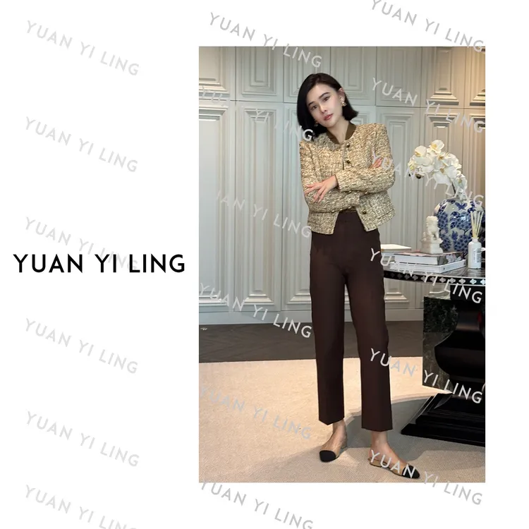 袁艺灵【中古系列】25秋冬新款经典设计感显瘦百搭时尚直筒裤  3047