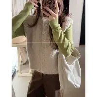 【mooi】'燕麦奶芙'秋冬新款韩版ins风小众设计感针织马甲