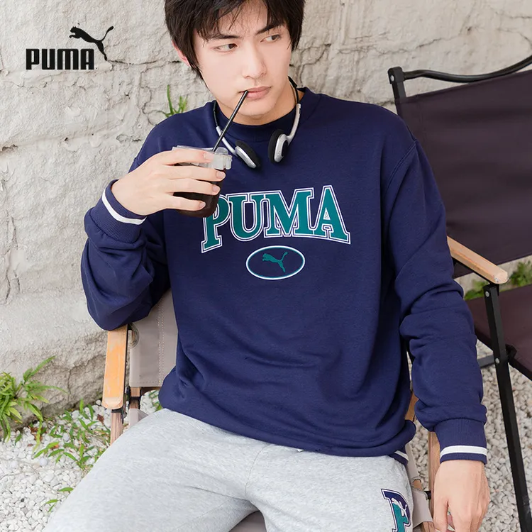 PUMA彪马卫衣男女款上衣新款休闲宽松运身训练圆领套头衫678422